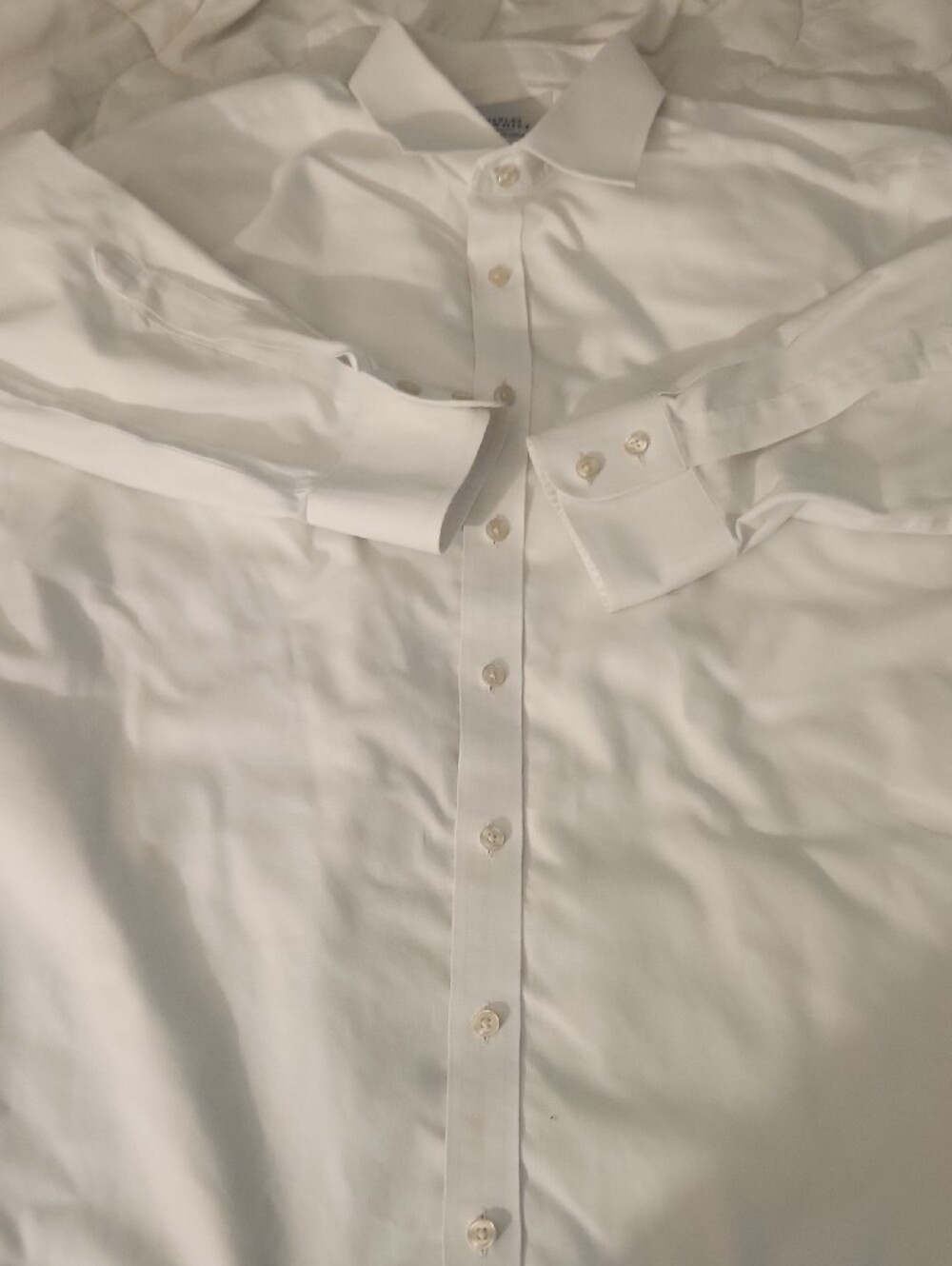 Charles Tyrwhitt White Dress Shirt with Label Detail 17.5 - 35 - Picture 3 of 4